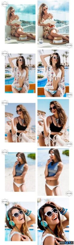 12 Photoshop Actions, Beach&Cacao 12 Actions, Beach&Cacao