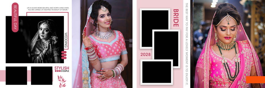 Latest 2024 Wedding Album Templates Spread 2