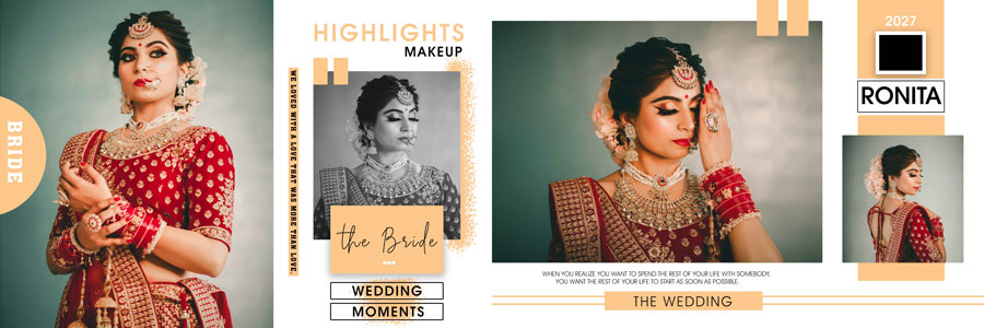 Creative Wedding Album Design PSD Download Spread 4