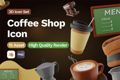3D Coffee Shop Icon
