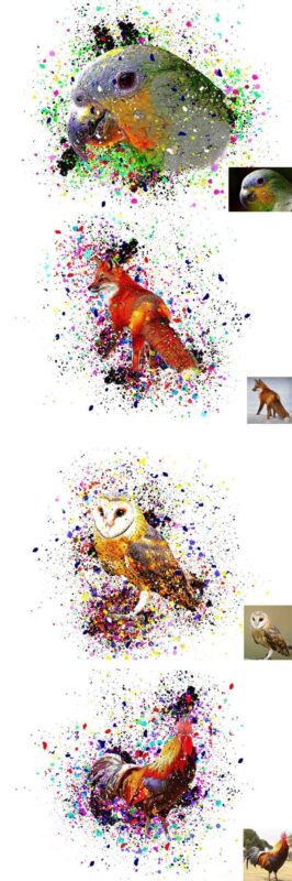 Animals Speckles Paint PS Action Animals Speckles Paint PS Action