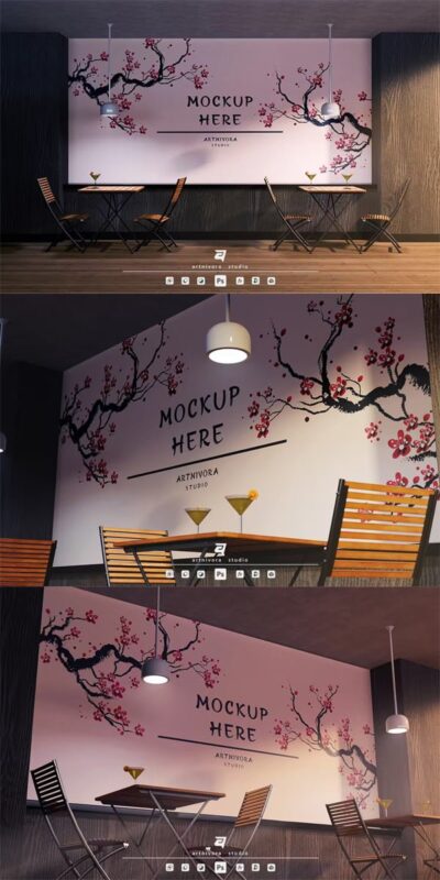 Bundle Lounge Wall Mockup Bundle Lounge Wall Mockup