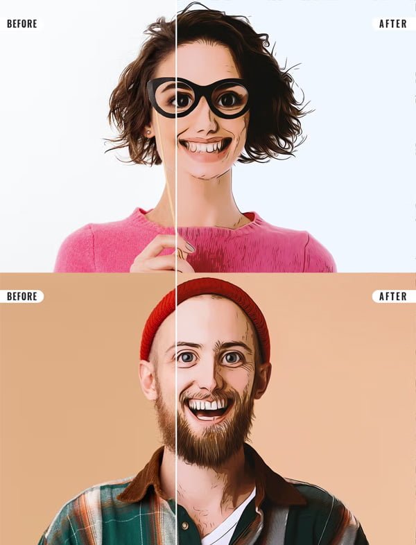 Cartoon Character Photo Effect Cartoon Character Photo Effect