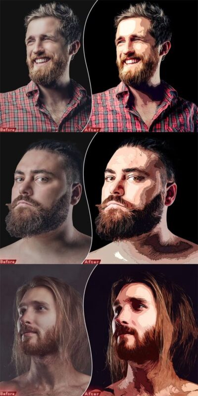 Cartoonize Photoshop Actions V.2 Cartoonize Photoshop Actions V.2