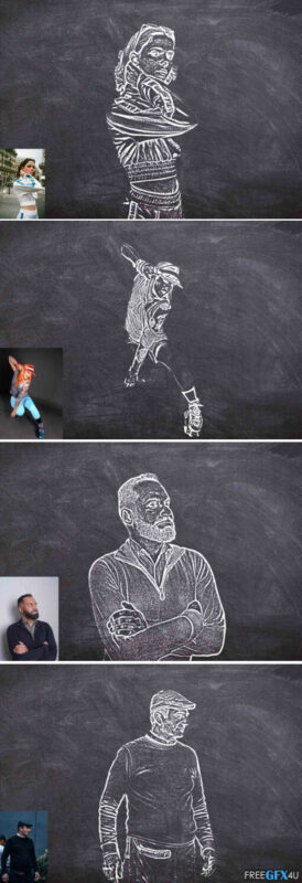 Chalk Drawing Photoshop Action Chalk Drawing Action