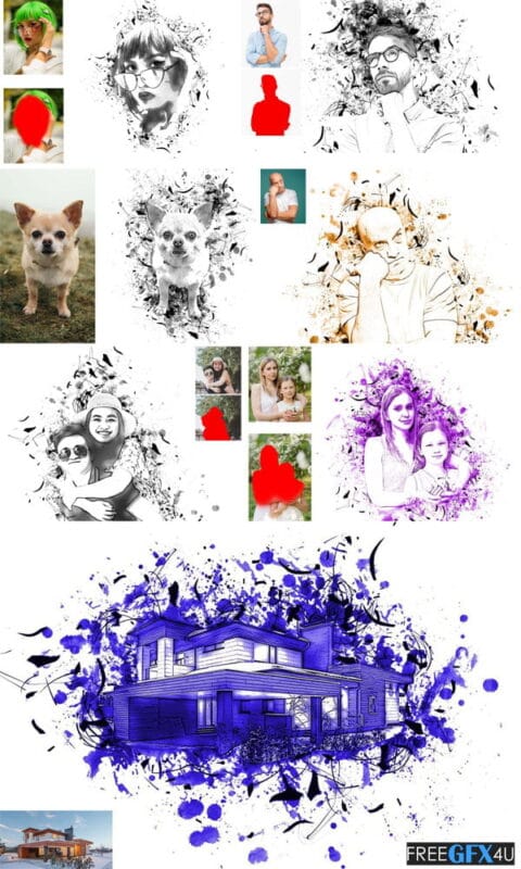 Easy Ink Art Photoshop Action Easy Ink Art Action