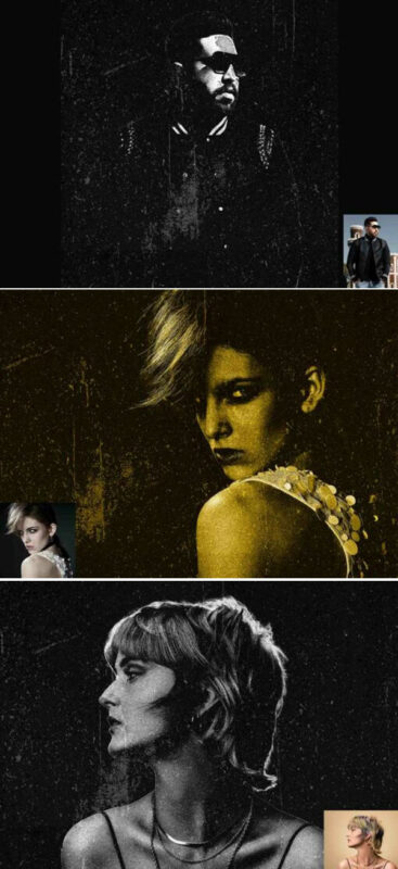 Grunge Grain Effect Photoshop Action Grunge Grain Effect Action