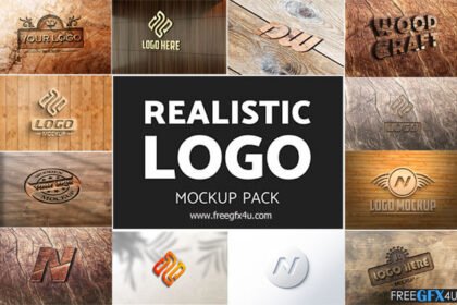 Logo Mockup Realistic Psd Pack