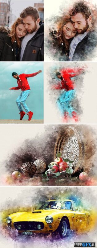Watercolor Photoshop Action Watercolor Photoshop Action