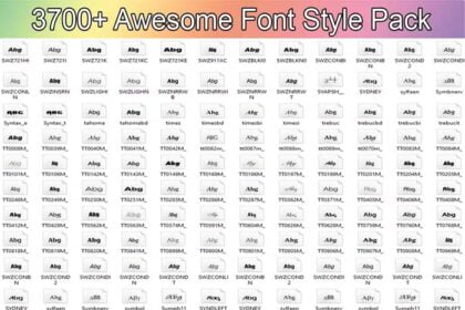 3700+ Awesome Fonts Pack For Commercial Use