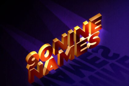 3D Isometric Text Effect