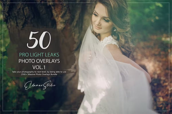 50 Photo Overlays With Pro Light Leaks V1