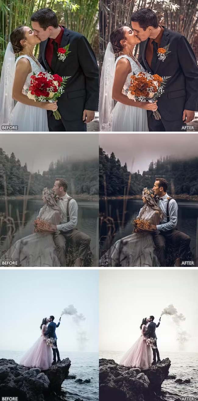 50 Premium Cinematic Wedding Presets Pack