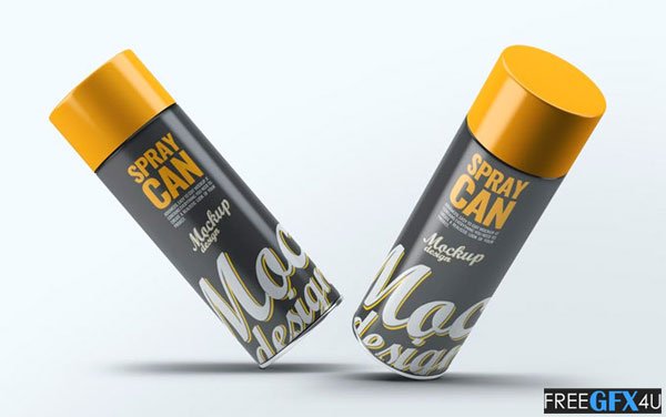 6 Paint Spray Mockups 6 Paint Spray Mockups