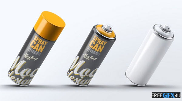 6 Paint Spray Mockups 6 Paint Spray Mockups