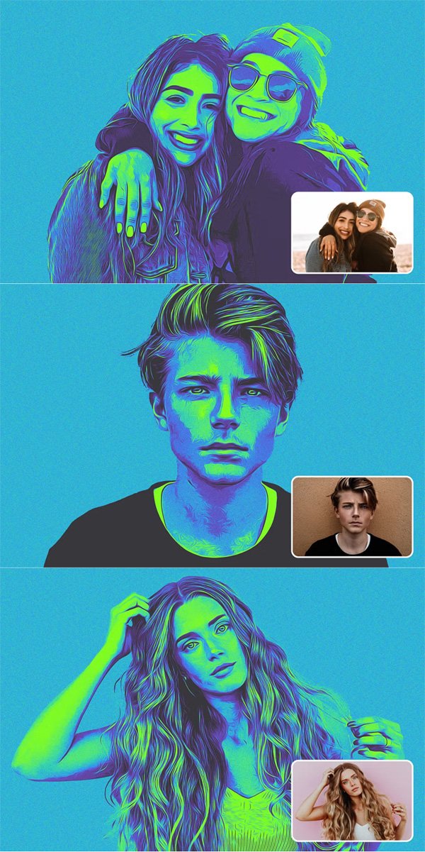 Action With Pop Art Effect Action With Pop Art Effect