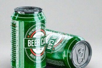 Beer Can Mockup Template