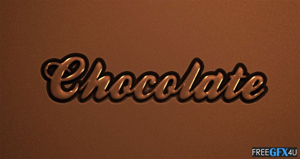 Chocolate Text Effect Mockup