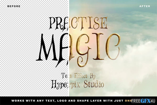 Fantasy Text Effect Mockup Free Download Fantasy Text Effect Mockup