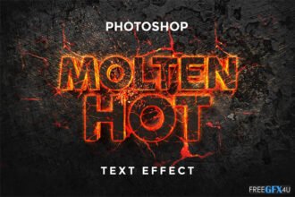 Lava 3D Text Effect Mockup