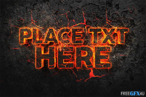 Lava 3D Text Effect Mockup Free Download Lava 3D Text Effect