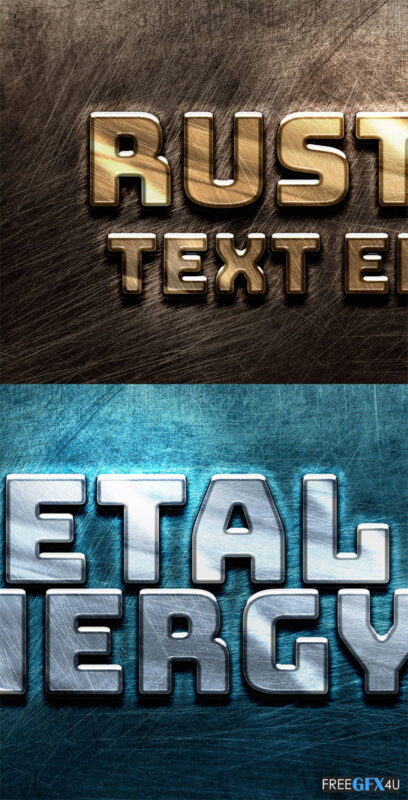 Rusteel Text Effect Mockup Rusteel Text Effect
