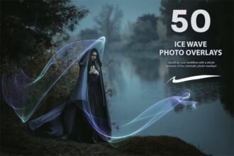 50 Ice Wave Photo Overlays
