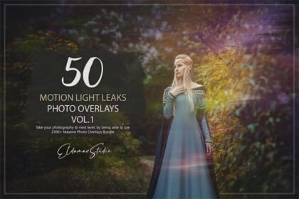 50 Motion Light Leaks Photo Overlays V1