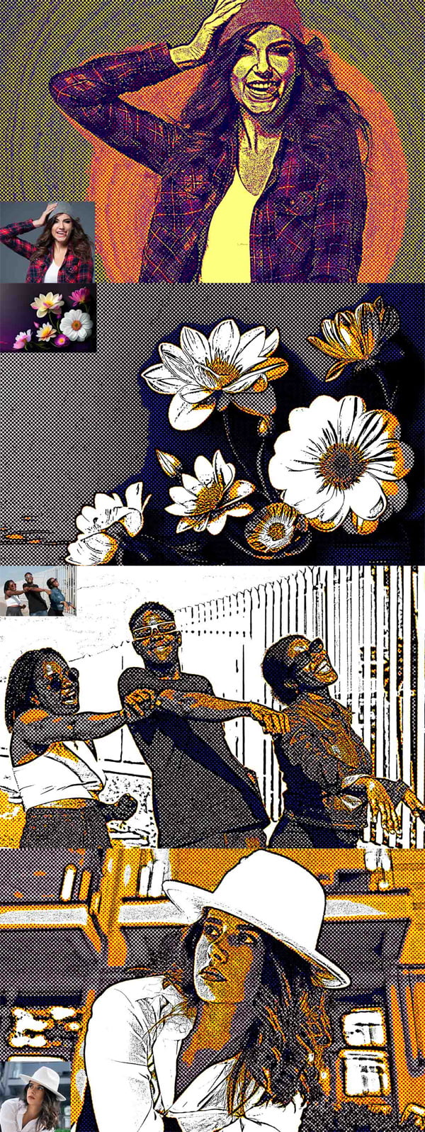 Stylish Comic Halftone Photoshop Action Stylish Comic Halftone Photoshop Action