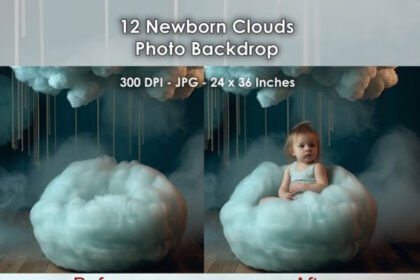 12 Newborn Clouds Photo Backdrops JPG