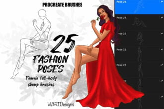 Fashion Bodyposes Stamps Procreate
