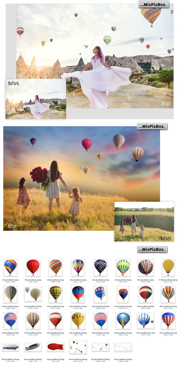 Hot Air Balloon Overlays Hot Air Balloon Overlays