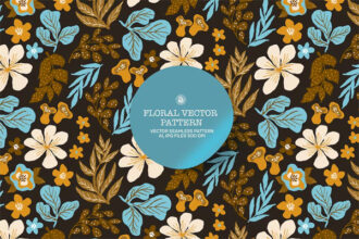 Floral Hand Drawn Vector Pattern
