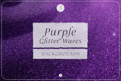 Purple Glitter Waves Backgrounds