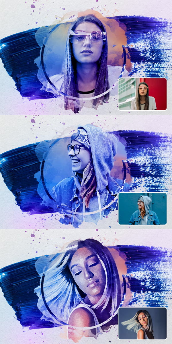 Watercolor Photoshop Action Watercolor Photoshop Action