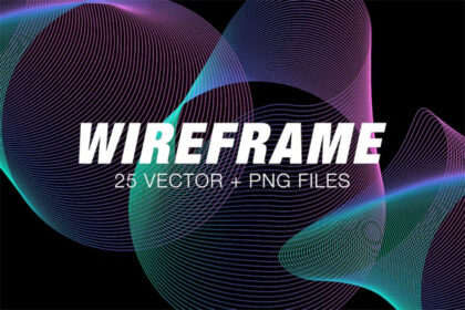 25 Wireframe Vector and PNG Shapes