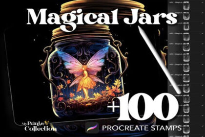 100 Procreate Magical Jars Stamps