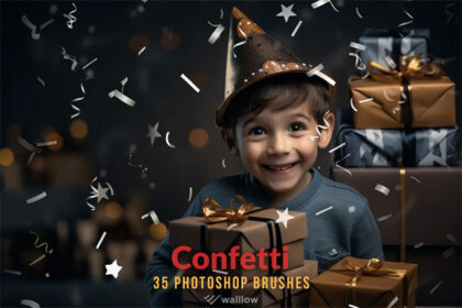 35 Confetti Photoshop Brushes