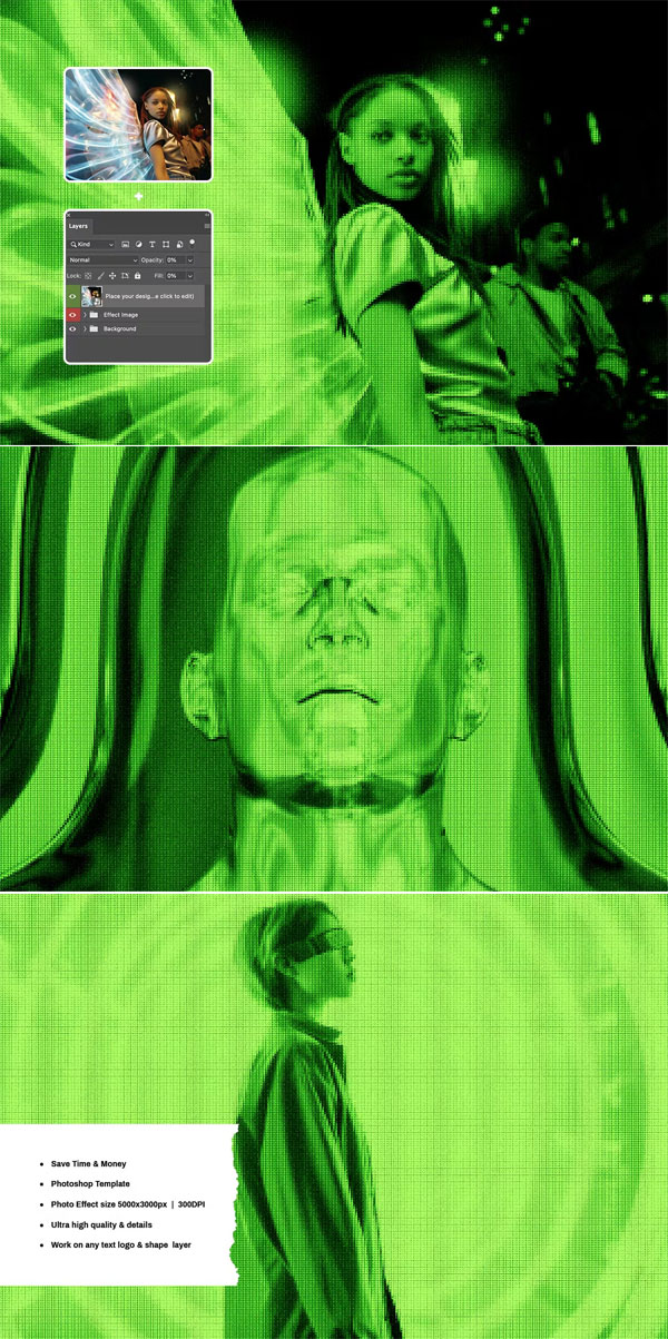 Analog Monitor Photo Effect Luckystudio4u