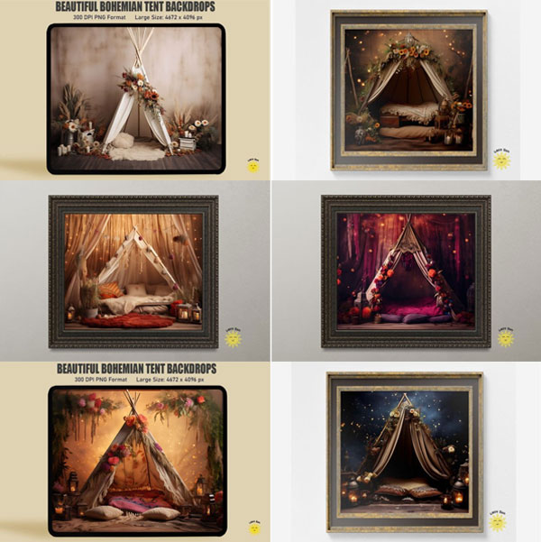 Beautiful Bohemian Tent Backdrops Beautiful Bohemian Tent Backdrops