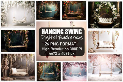 Beautiful Hanging Swing Backdrops Bundle
