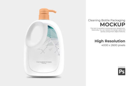 Cleaning Bottle Packaging Mockup
