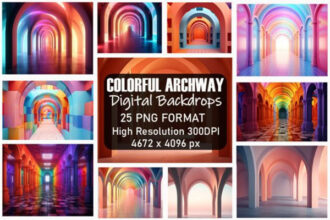 Colorful Abstract Archway Backdrops