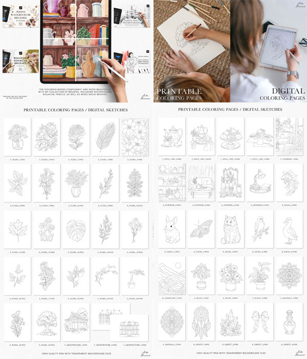 Digital Sketches Printable Coloring Pages Digital Sketches Printable Coloring Pages
