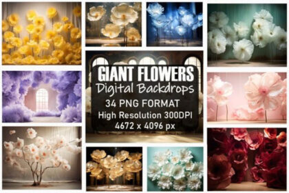 Giant Flowers Fine Art Backdrops