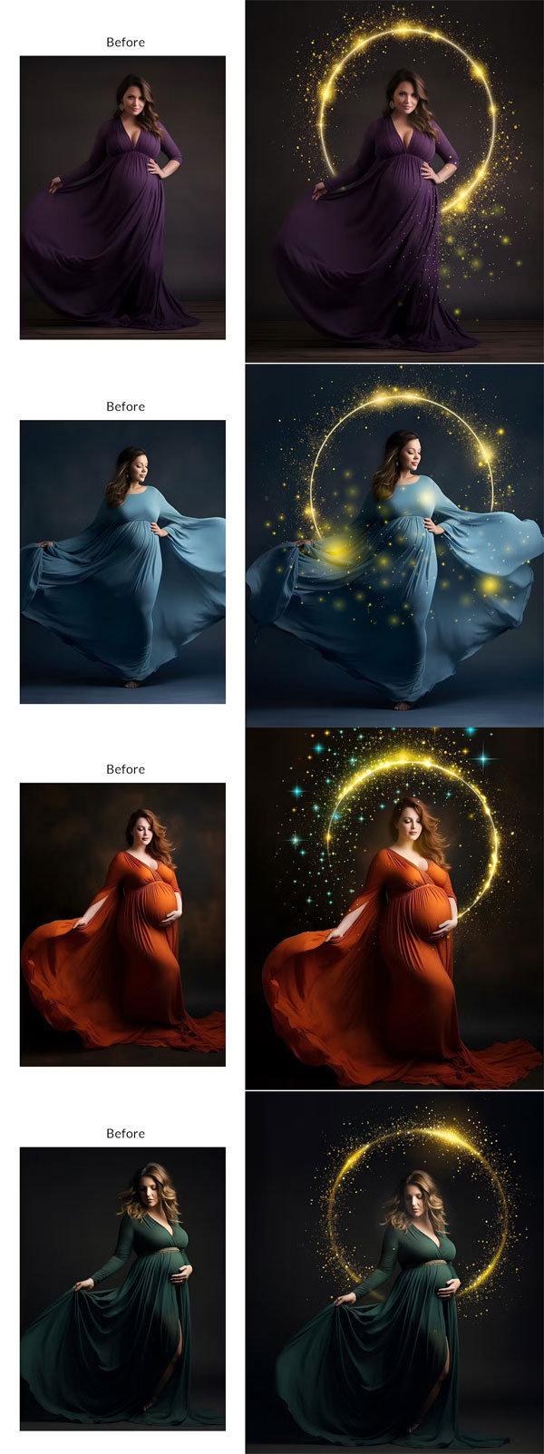Golden Halo Ring Light Maternity Overlays Golden Halo Ring Light Maternity Overlays