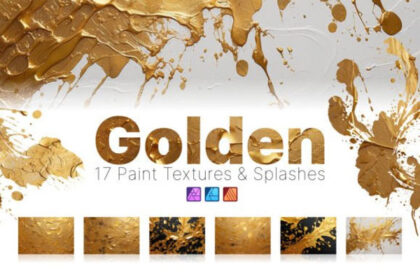 Golden Paint Textures Affinity Assets