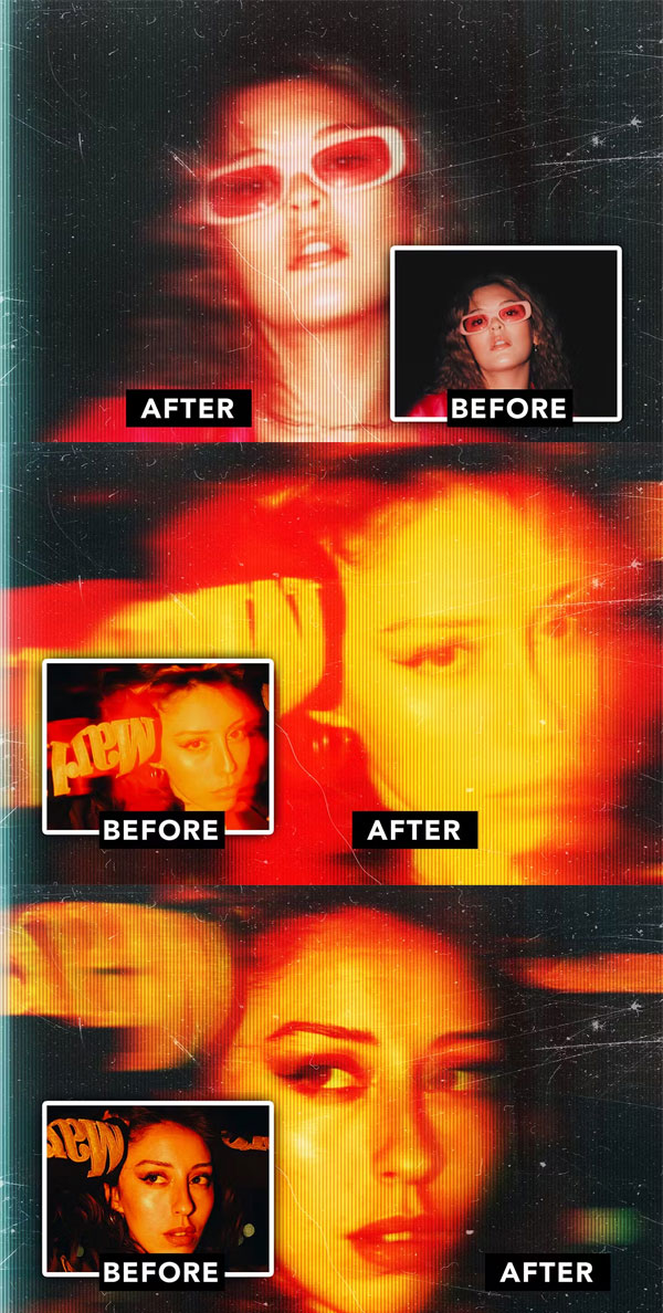 Horizon Line Retro Photo Effect Horizon Line Retro Photo Effect