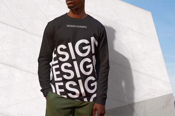 Long Sleeve T-shirt Mockup Long Sleeve T-shirt Mockup