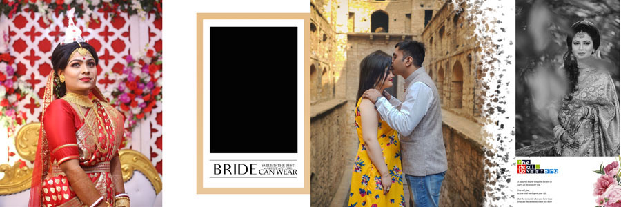 Professional DM pre wedding album PSD template